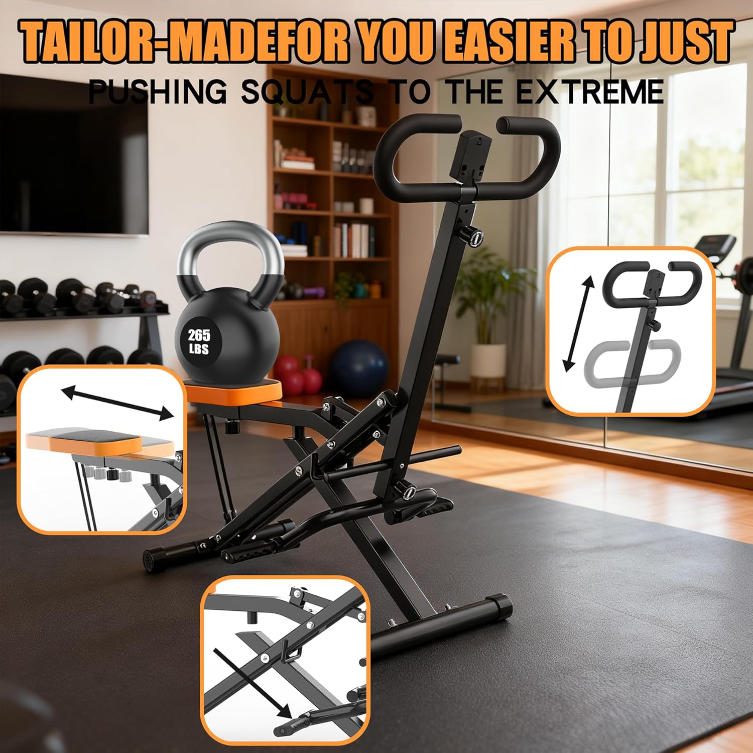 Home Gym Hip Thrust Machine - 가정용 스쿼트 머신, 둔근 운동 보조