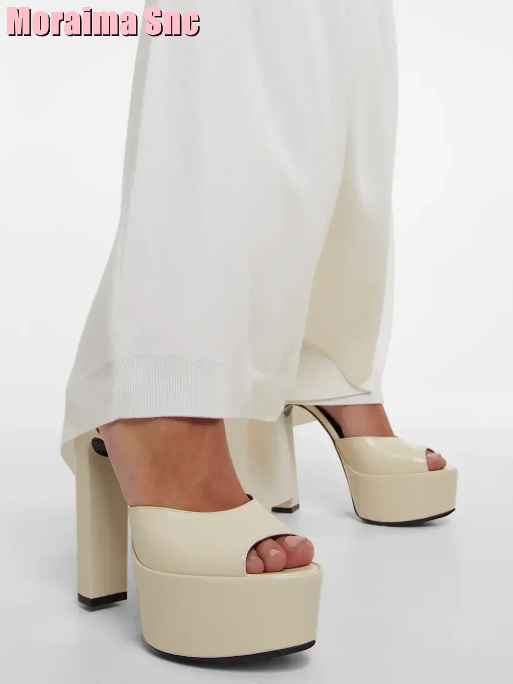 Ankle Strap Attachment - 핍 토 플랫폼 특허 가죽 샌들