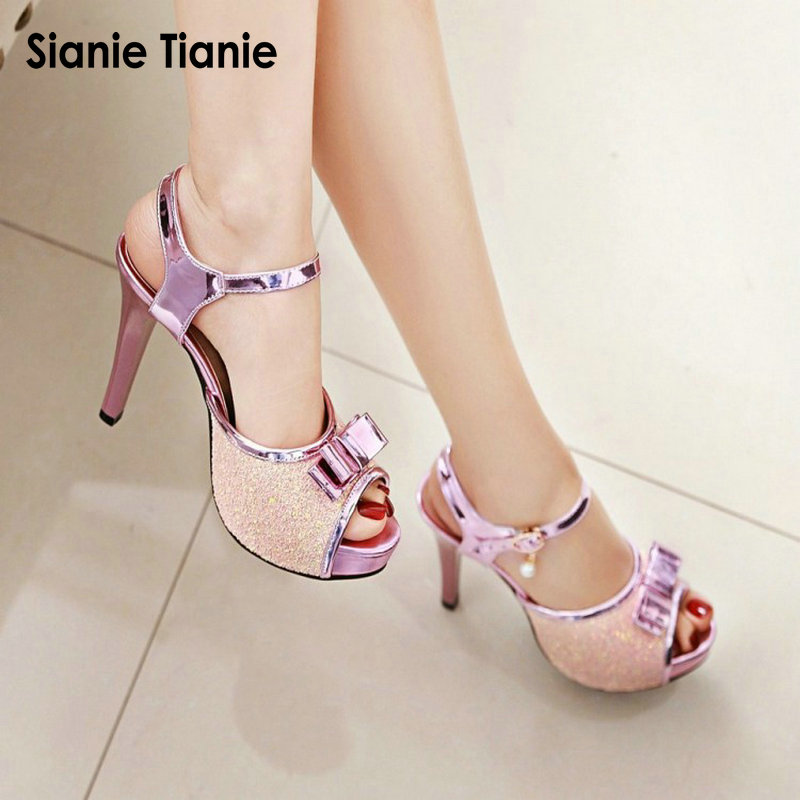 Ankle Strap Attachment - Sianie Tianie 얇은 하이힐 반짝이 샌들,
