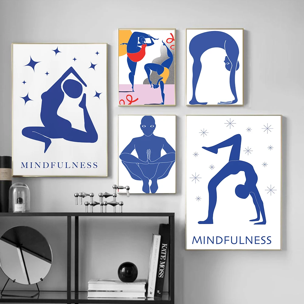 Home Gym Minimalist - 홈 운동 체육관 요가 포즈 추상