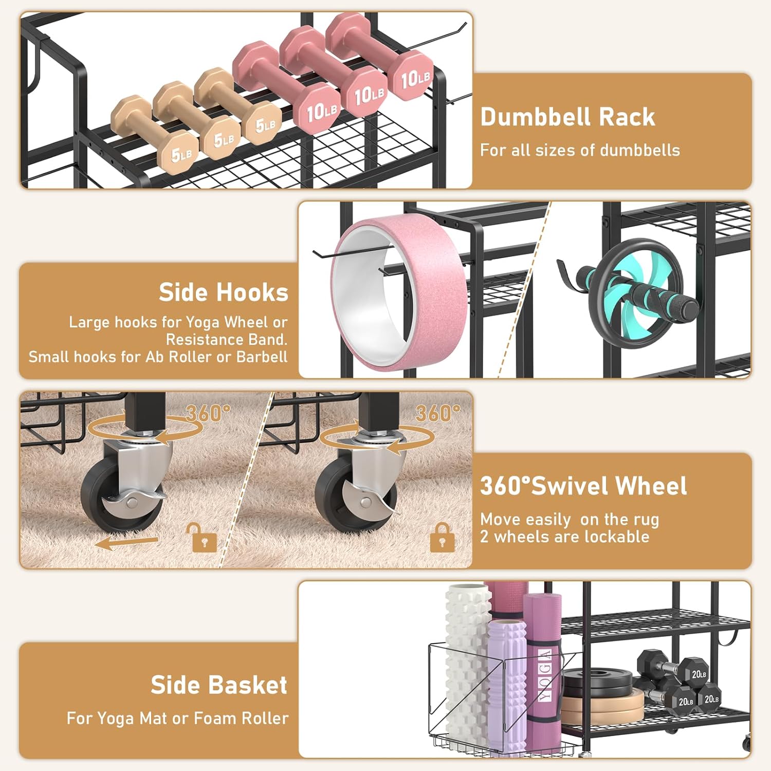 홈짐 보관함, 재질 및 색상 미정, 덤벨, 케틀벨 및  - Home Gym Equipments 리뷰 및 가격