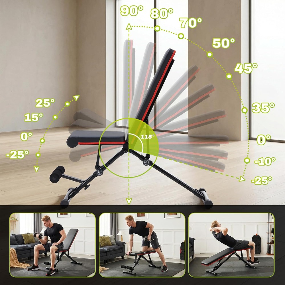 전신 근력 트레이닝을 위한 조절 가능한 웨이트 벤치,  - Home Gym Foldable 리뷰 및 가격