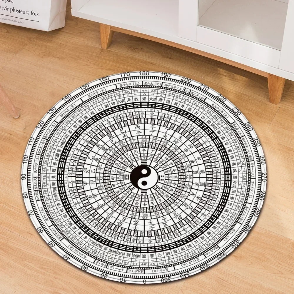 음양 태극권 라운드 러그 생명의 꽃 체육관 인도 부처님 - Home Gym On Carpet 리뷰 및 가격