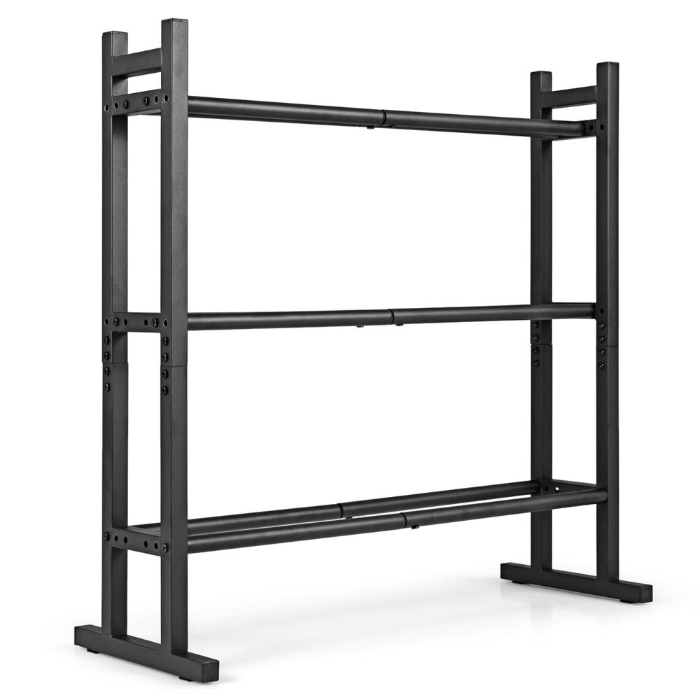 헤비 듀티 3단 덤벨 랙, 분체 도장된 스틸 중량물 보 - Home Gym Equipments 리뷰 및 가격