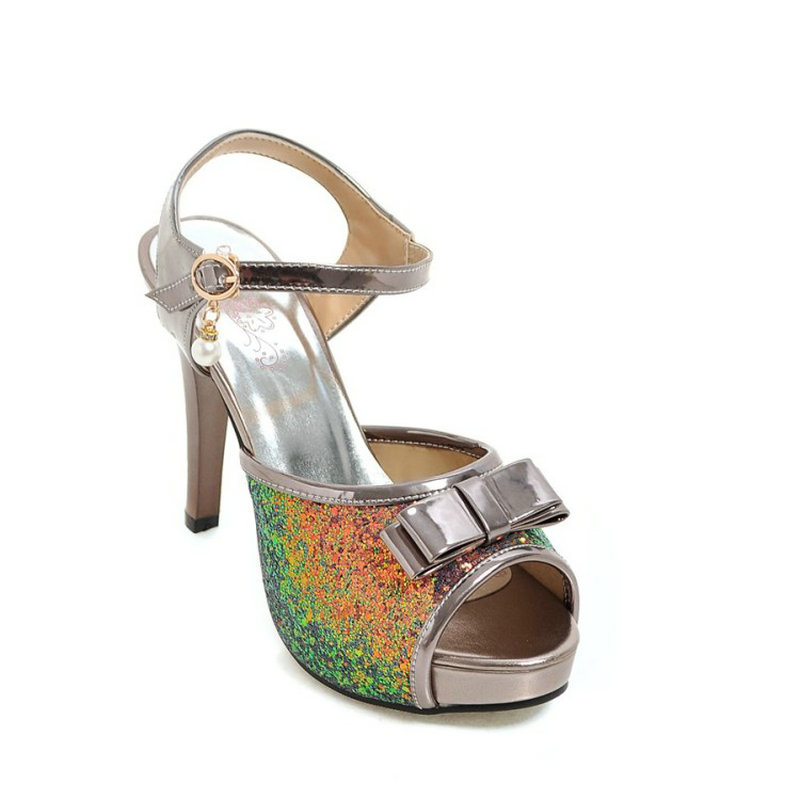 Sianie Tianie 얇은 하이힐 반짝이 샌들, 여 - Ankle Strap Attachment 리뷰 및 가격