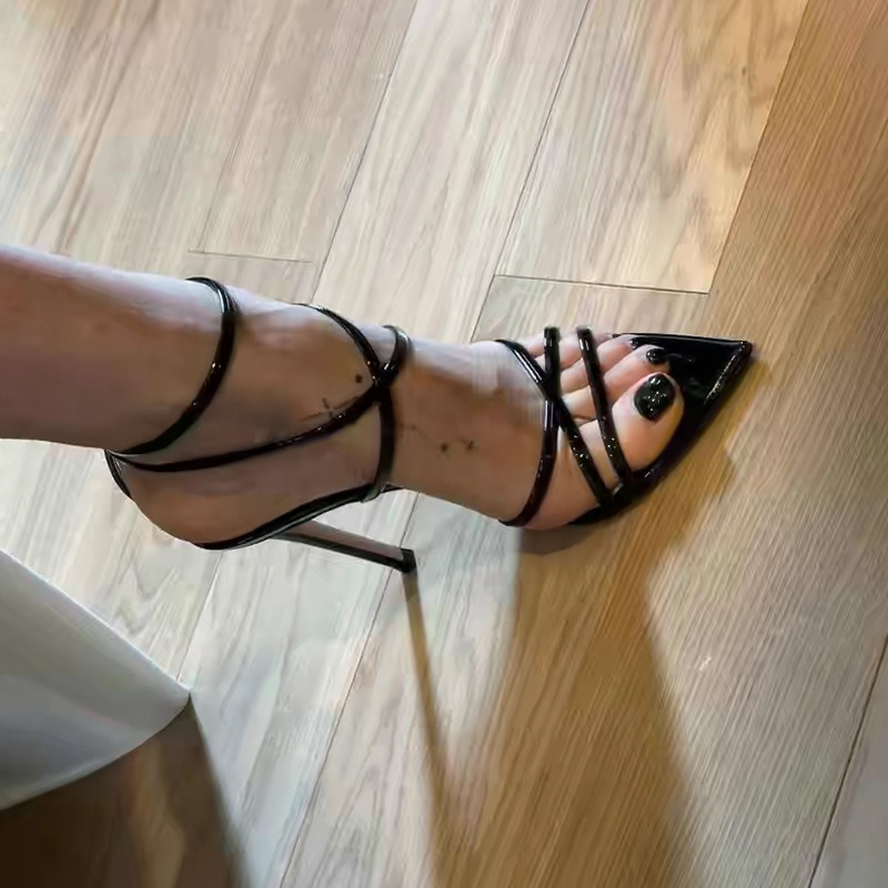 여성 샌들 포인티드 토 하이힐 크로스 원 스트랩 스틸레 - Ankle Strap Attachment 리뷰 및 가격