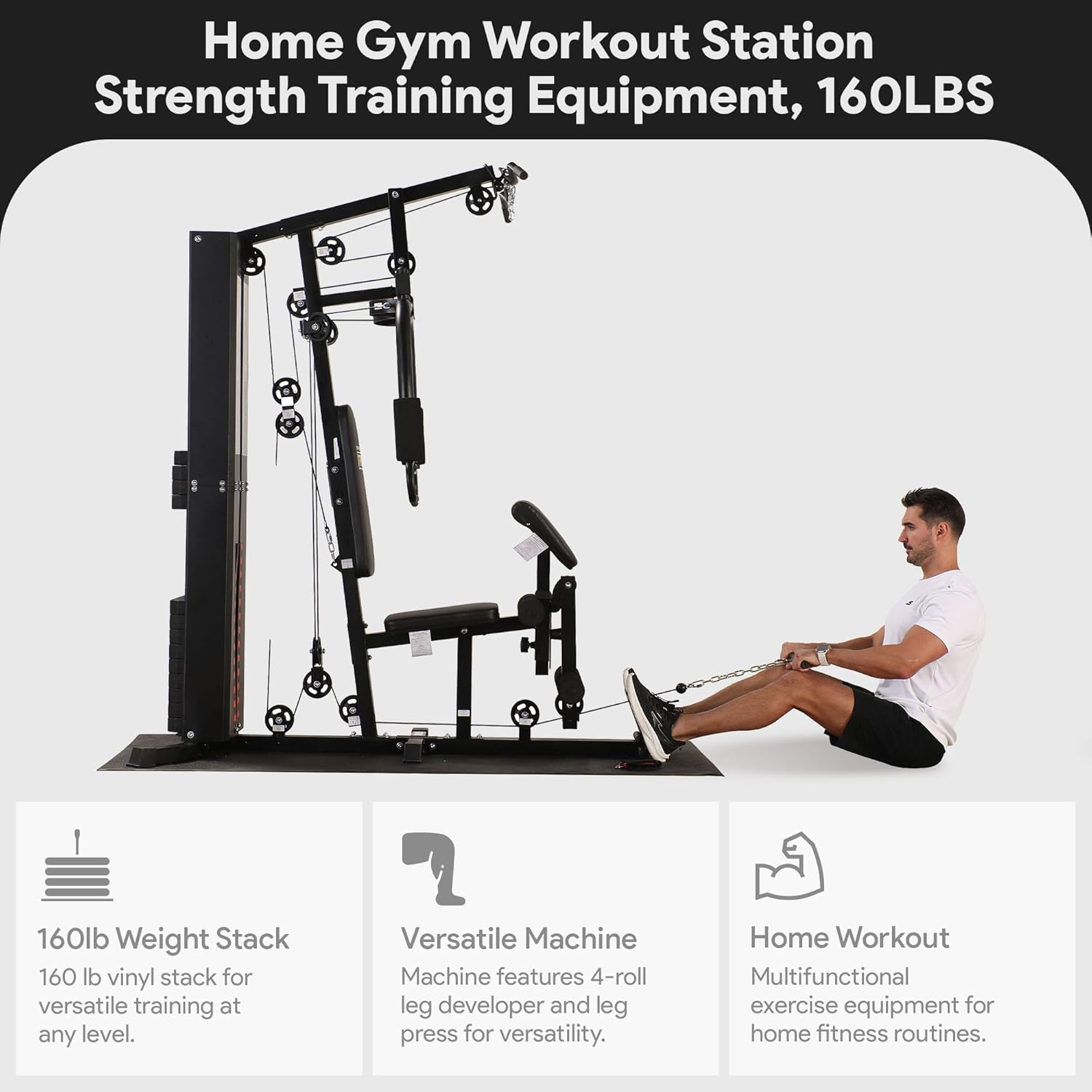다기능 스틸 프레임 홈짐 머신(바닥 매트 포함) – 1 - Home Gym On Carpet 리뷰 및 가격