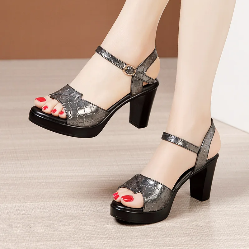 8cm 작은 사이즈 32-43 우아한 새롭고 두꺼운 굽 - Ankle Strap Attachment 리뷰 및 가격