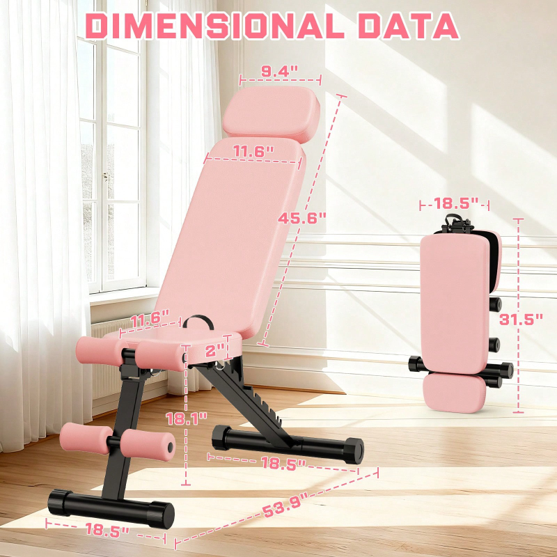 9단계 조절 가능한 웨이트 벤치, 접이식 홈짐, 전신  - Home Gym Foldable 리뷰 및 가격